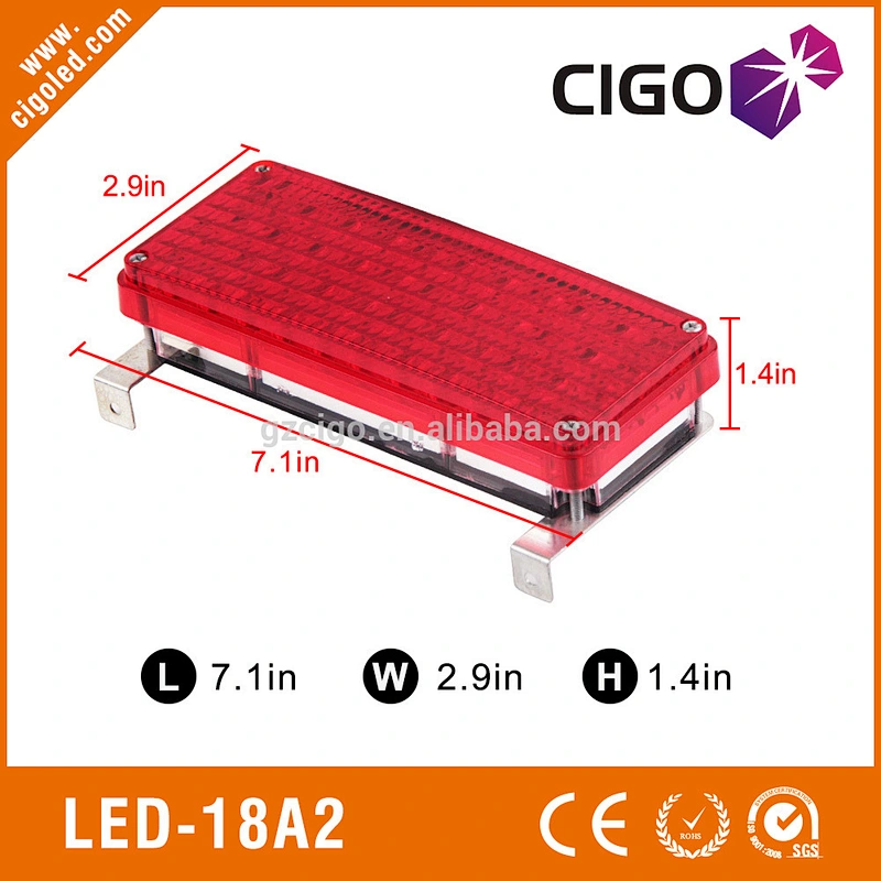 LED-18A2 red and white led emergency lights red and blue LED and cover small strobe light 5.28W automotive emergency lighting