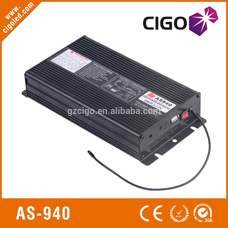 AS-940 many type sounds Police Siren DC 12V Alarm Siren 400w Siren