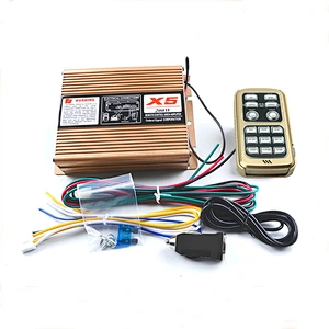 Hot sell car alarm siren X5 18 Tones 12V 200W police Wireless remote control police siren horn