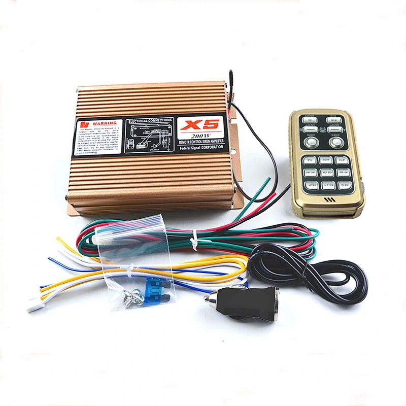 Hot sell car alarm siren X5 18 Tones 12V 200W police Wireless remote control police siren horn