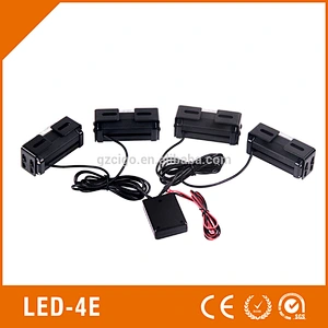LED-4E police led strobe lights 12V led grill lights emergency 4 pcs a set high power automotive led lights