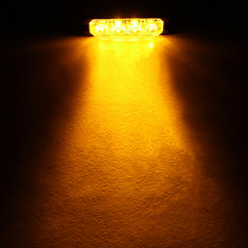 12-24V IP68 Synchronize  4pcs 3W side  led strobe warning lights for ambulance