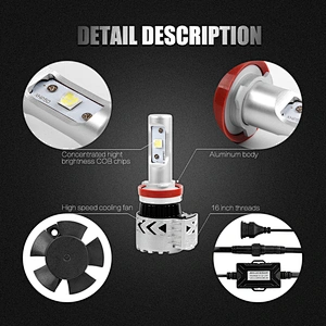 New model 25W 6500 lumen H11 led Headlight X3 Led Headlight