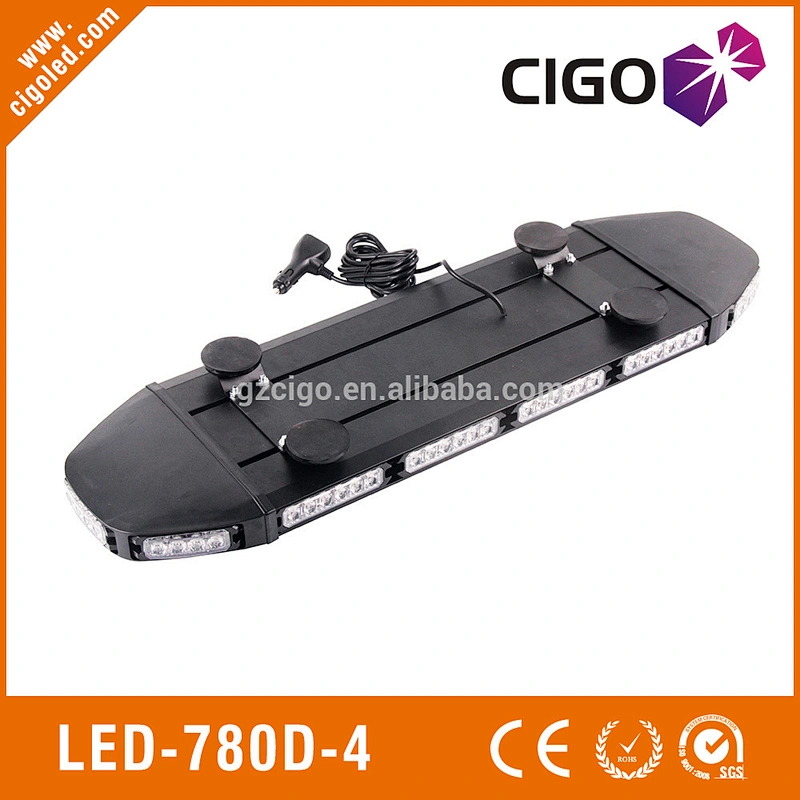LED-780D-4 emergency vehicle visor lights 12-30V security strobe lights for cars 216W warning light bar amber
