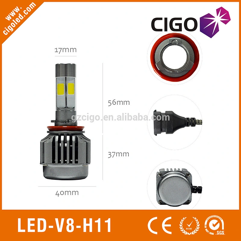 LED-V8-H11 h11 led bulb headlight 12v-24V led headlight 40W led automotive headlight