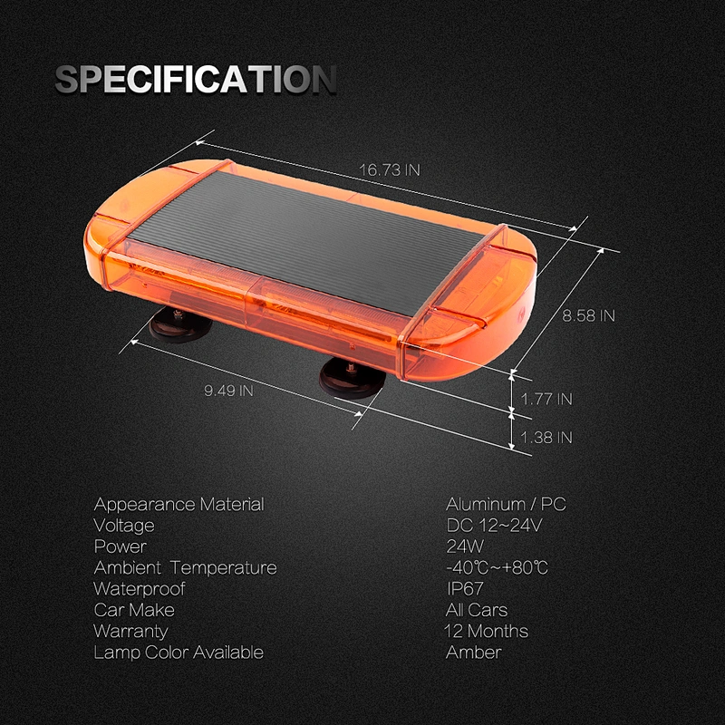 LED- 835H-COB-4  auto emergency light led  flashing light