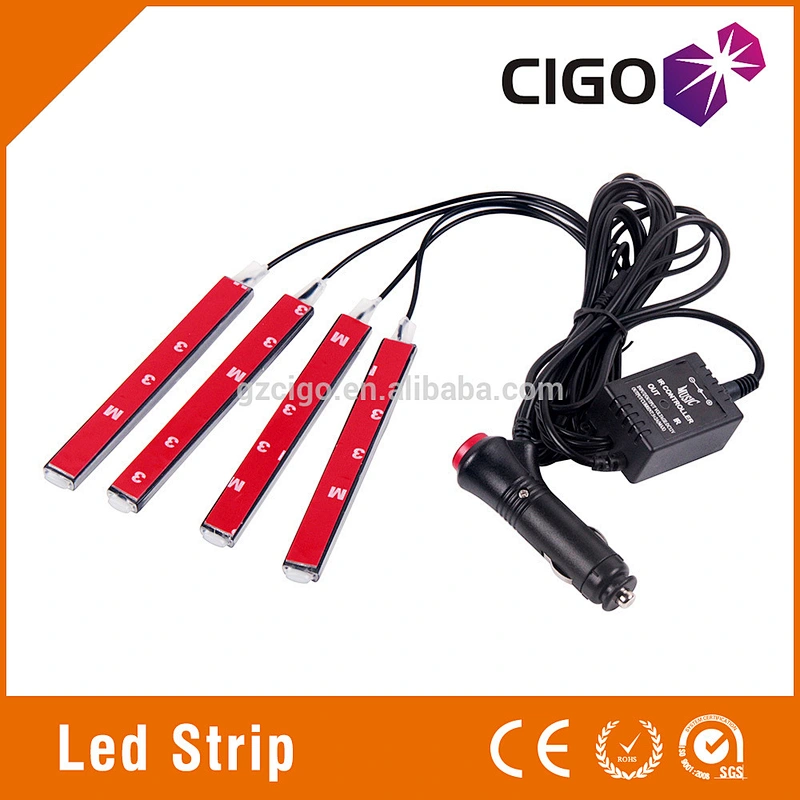 LED strip Atmosphere lights colorful led strip 12V Atmosphere lights 4 pcs a set led car light