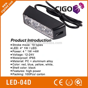 LED-04D led strobe light 12V led flashing light 4W easy installation wholesale emergency headlight strobes