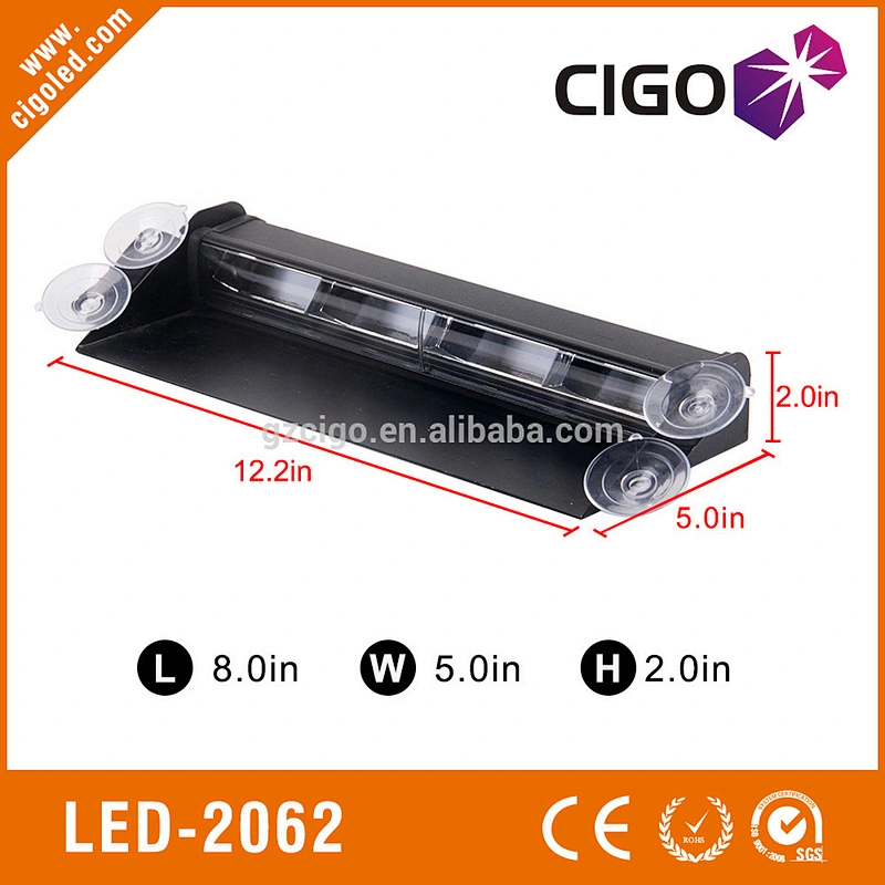 LED-2062 clear lens red emergency lights 12W strobe light auto hight power flash modes led safety strobe