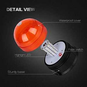 LED-03M-3 Amber  LED 40-5730 LEDs flashing lights beacon For School Bus