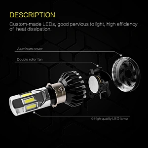 White RTD-M02E motorcycle high power led headlight