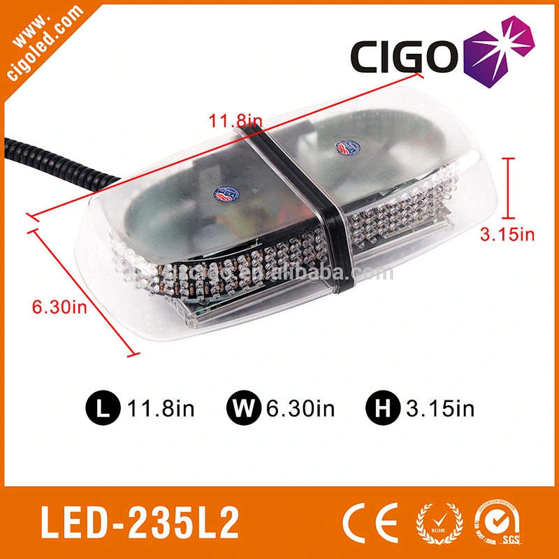 LED-235L2 emergency vehicle lights commission color cover 12V led warning strobe lights 20W police strobe lights for cars