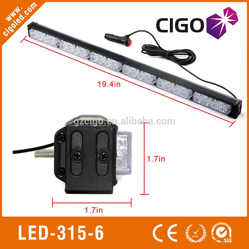 Waterproof LED-315-6 red led emergency vehicle light bar bright led emergency strobe lights