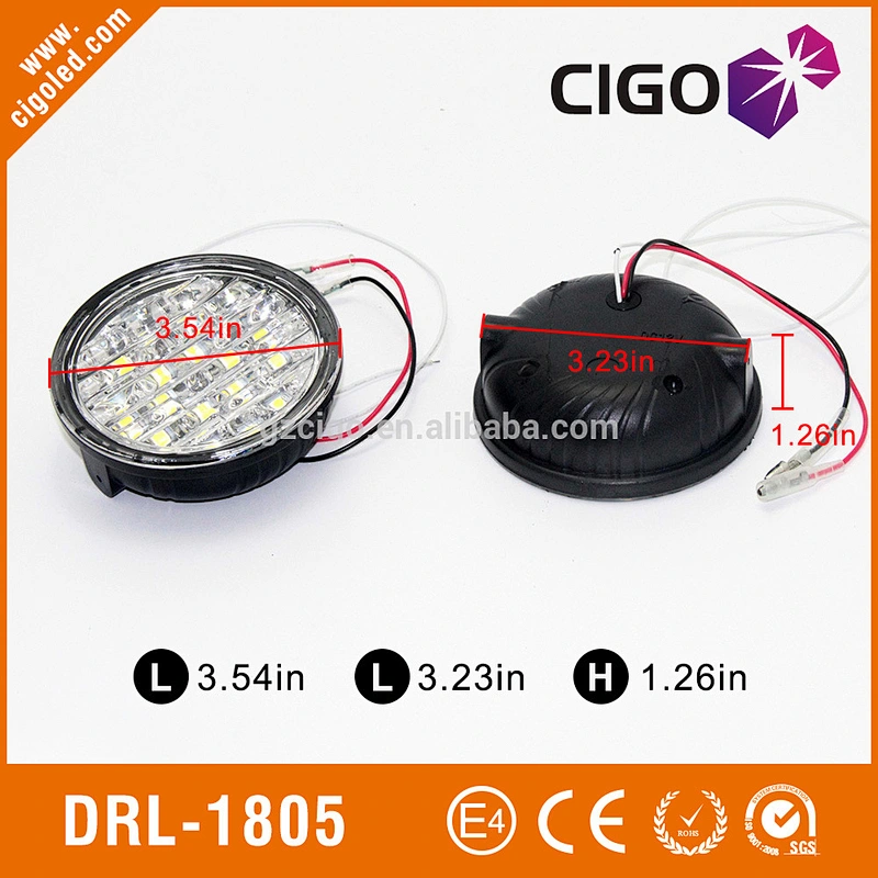 Automatic turn-off Round 36 pcs 5050 high power led driving lights led daytime running lights for cars drl lights