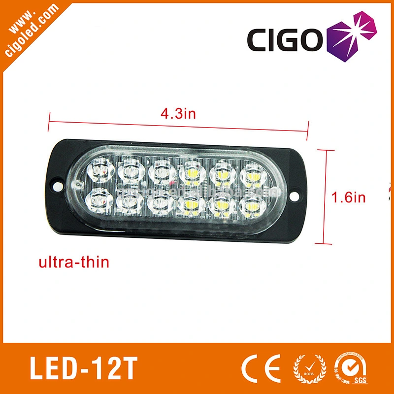 Hot LED-12T-1 emergency strobe lights for trucks 12 pcs 2835LED amber led light bar suppliers led flashing lights for vehicles