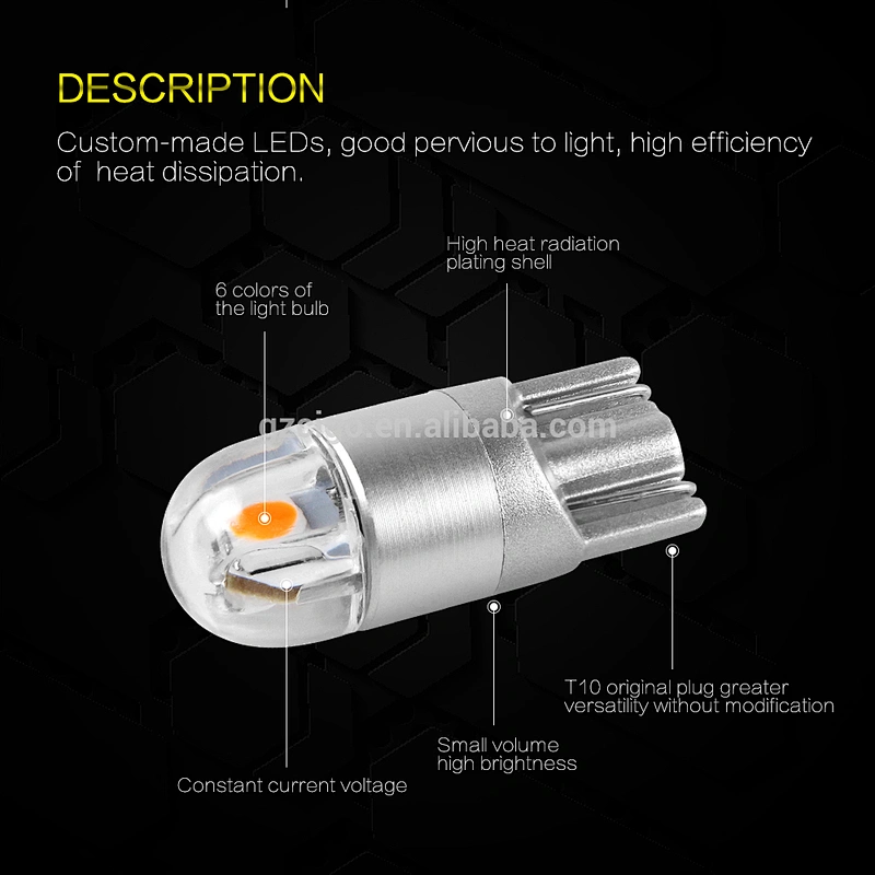 T10-2SMD-3030 t10 smd led bulb auto interior led bulbs 2W 194 led bulb