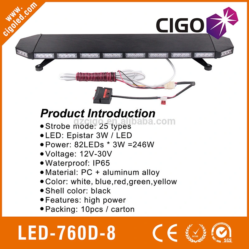 LED-760D-8 emergency vehicle strobe light 12-30V police lights 246 W strobe light police