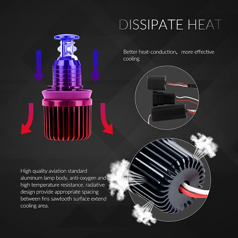 H8 40W hight quality led angel eyes headlight projector angel eye
