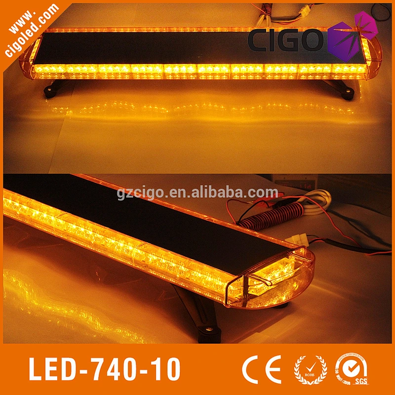 LED-740-10 1.2M long used strobe light bars color housing led light bars off road lights Aluminum alloy Holder used amber