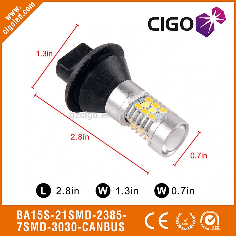 BAI5S-21SMD-2385-7SMD-3030-CANBUS DC12-24V Car Lights Led 14W Car Led Light Canbus 1156 Ba15s