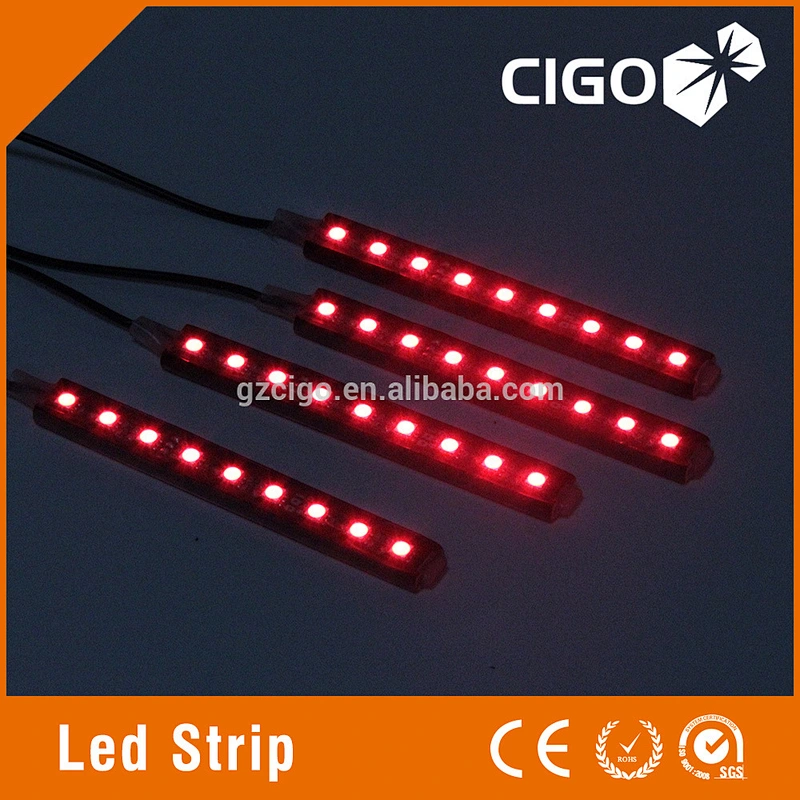 LED strip Atmosphere lights colorful led strip 12V Atmosphere lights 4 pcs a set led car light