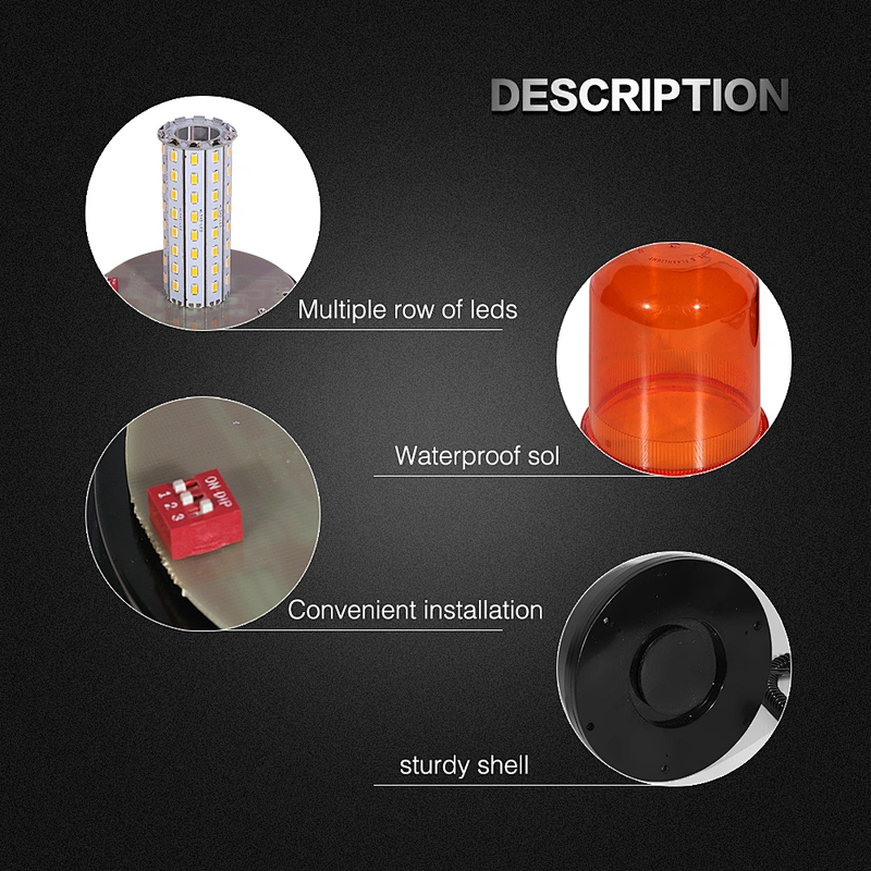 New Style LED-022 80SMD 5730 strobe amber beacon light