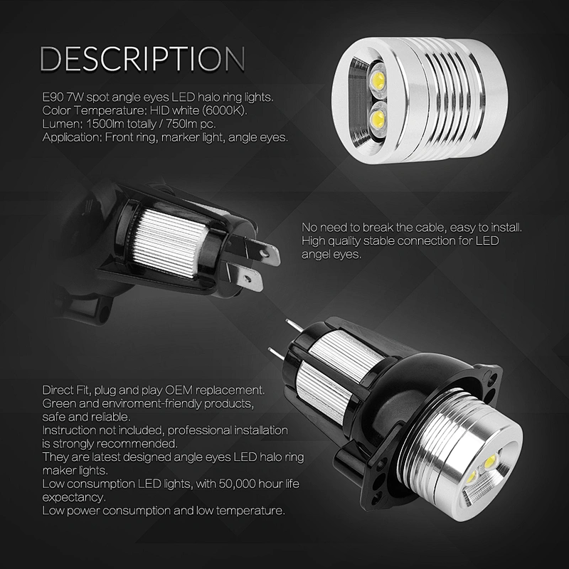 E90 angel eye headlights angel eye fog easy installation for BMW