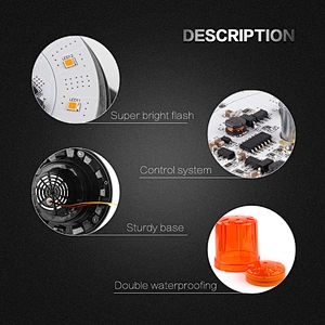 New Style LED-019 revolving warning light 24W flash warning light