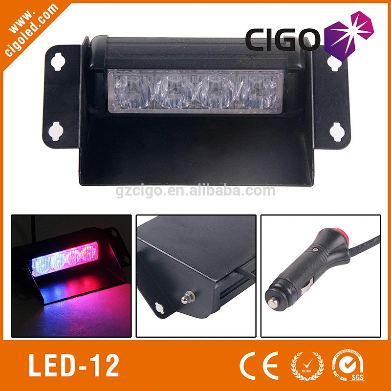 LED-12 blue led strobe lights mini visor light amber on vehicles 4W or 12W led flashing lights emergency