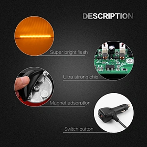 LED-835H-COB-2 warning light led emergency light for car