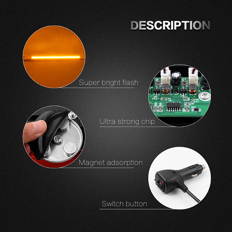 LED-835H-COB-2 warning light led emergency light for car