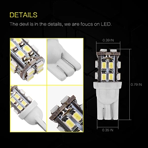 T10-20SMD-2835 t10 12v led bulb t10 194 led car bulb