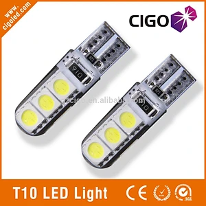 2016 High quality Wholesale 6Smd 5050 T10 LED 3W 12V led canbus W5W 194 168 Silica Gel T10 LED