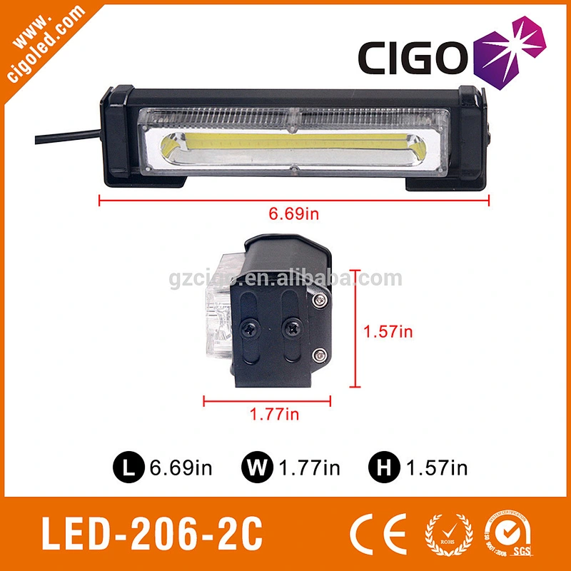 LED-206-2C LED 2 pcs a set with controller Strobe Light LED Light 12-24V 12W led emergency grill lights