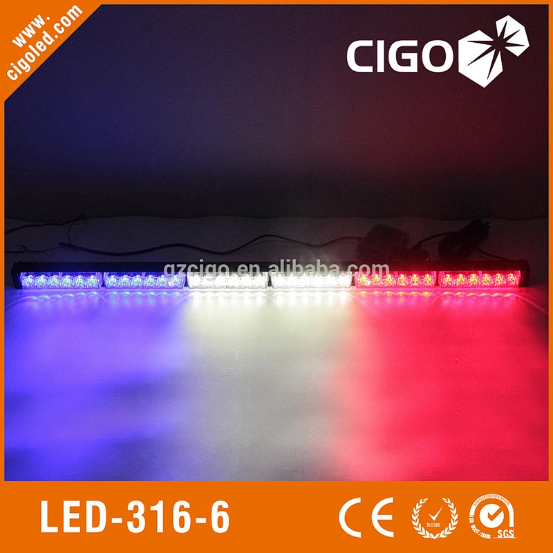 LED-316-6 led light bar police 12V led flashing lights for cars 36W led flashing lights emergency