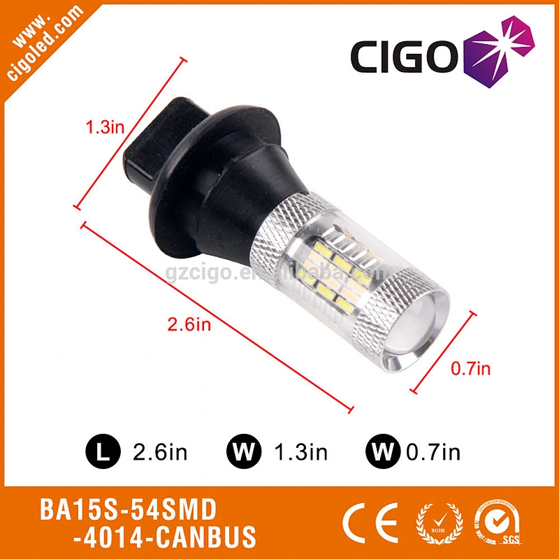 BAI5S-54SMD-4014-CANBUS Car Lights Led DC 12-24V Car Led Light Canbus 27W 1156 Ba15s
