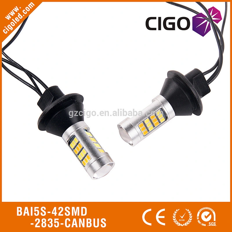 12-24V Truck led tail light ba15s-45SMD-2835-Canbus driving and turn Features white and amber color accessories car tail light