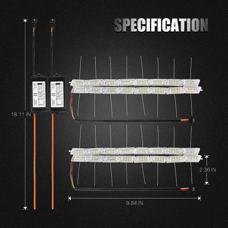 daytime running lights and turn light led car accessories made in china