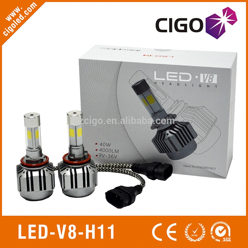 LED-V8-H11 h11 led bulb headlight 12v-24V led headlight 40W led automotive headlight