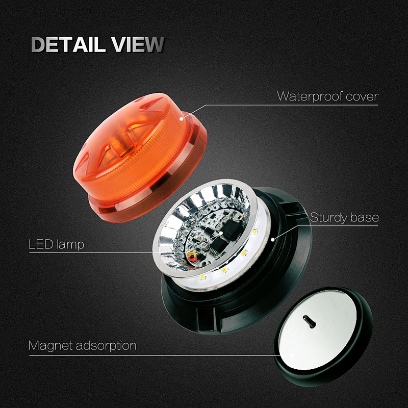New Style LED-015 24SMD 3030 Ultra-thin amber revolving led beacon warning light