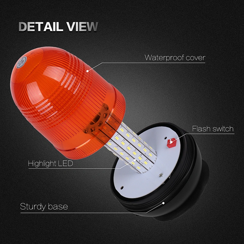 LED-03X-5  Amber LED 80-5730 LEDs warning light amber blue beacon for school bus