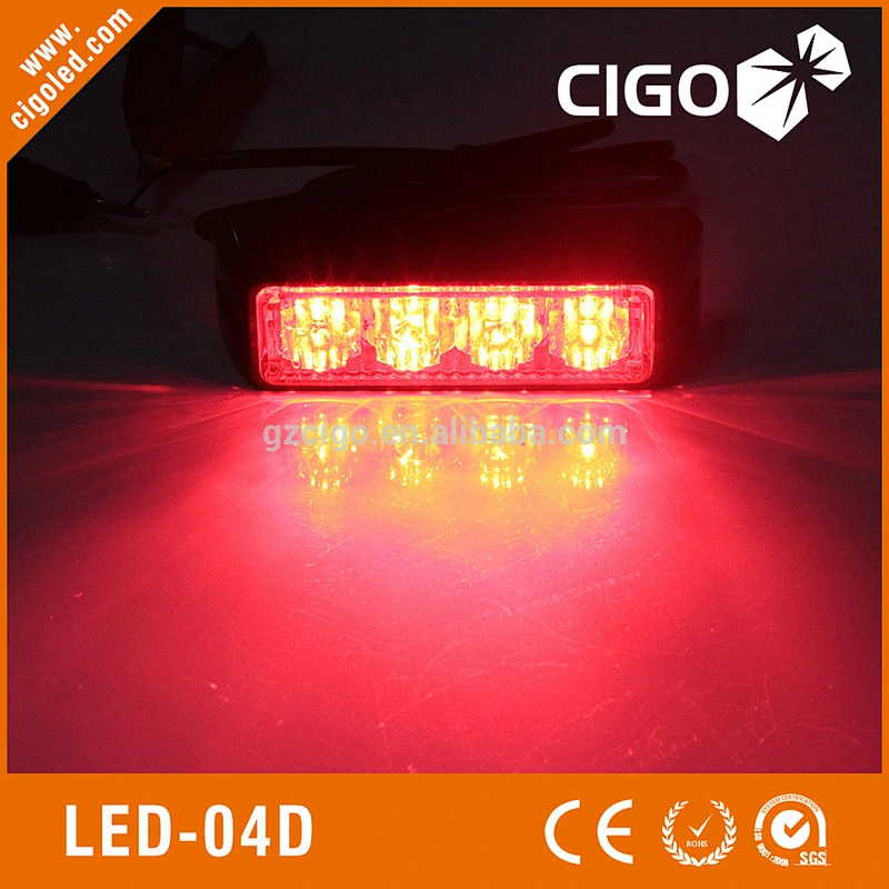 LED-04D led strobe light 12V led flashing light 4W easy installation wholesale emergency headlight strobes
