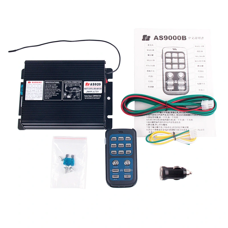 AS-920 200W Electric Siren For DC 12V Police Horn 420-1770 HZ Frequency Public Warning Siren