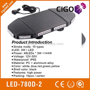 LED-780D-2 visor police lights 12-30V emergency led strobe lights cars 144W emergency vehicle equipment