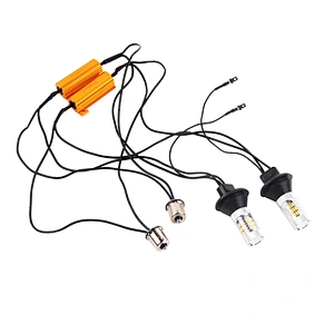 12-24V Truck led tail light ba15s-45SMD-2835-Canbus driving and turn Features white and amber color accessories car tail light