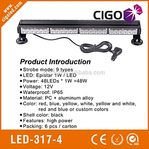 yellow strobe lights for vehicles 12V strobe lights for pickup trucks 48W led safety light bar