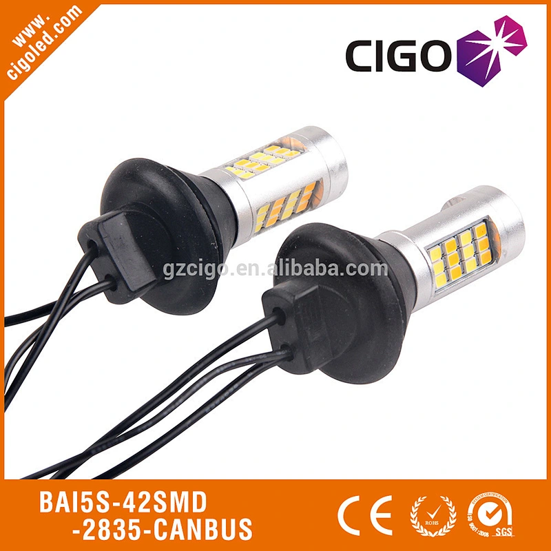 12-24V Truck led tail light ba15s-45SMD-2835-Canbus driving and turn Features white and amber color accessories car tail light