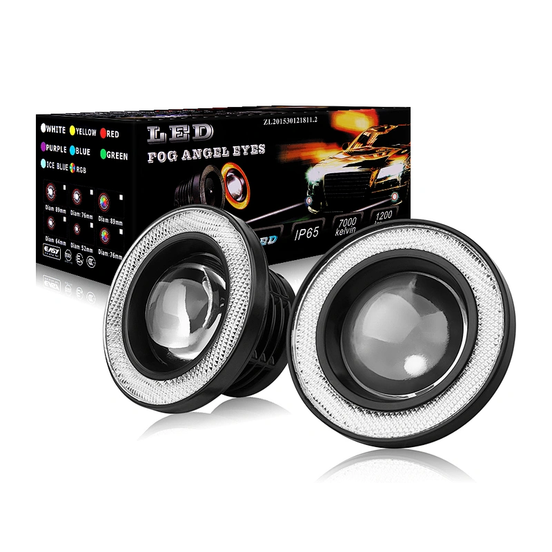R500 Super bright ring angel eyes car angel eye projector headlights