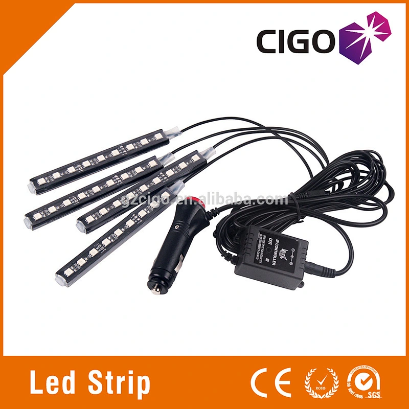 LED strip Atmosphere lights colorful led strip 12V Atmosphere lights 4 pcs a set led car light