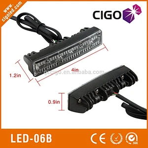 Super bright 6 LED 12V Grill Lights auto led strobe warning lightbar car front led emergency lighting for car